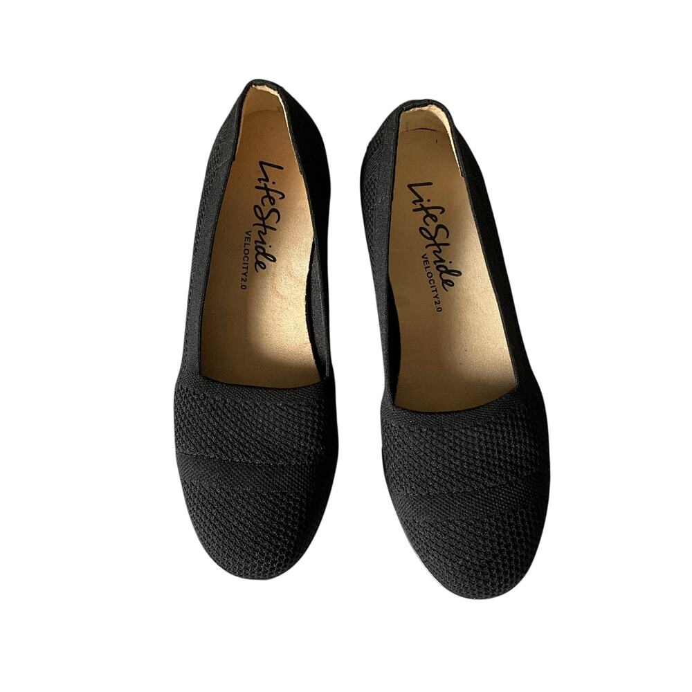 Life Stride Black Velocity 2.0 Flats: Y2K, Modern